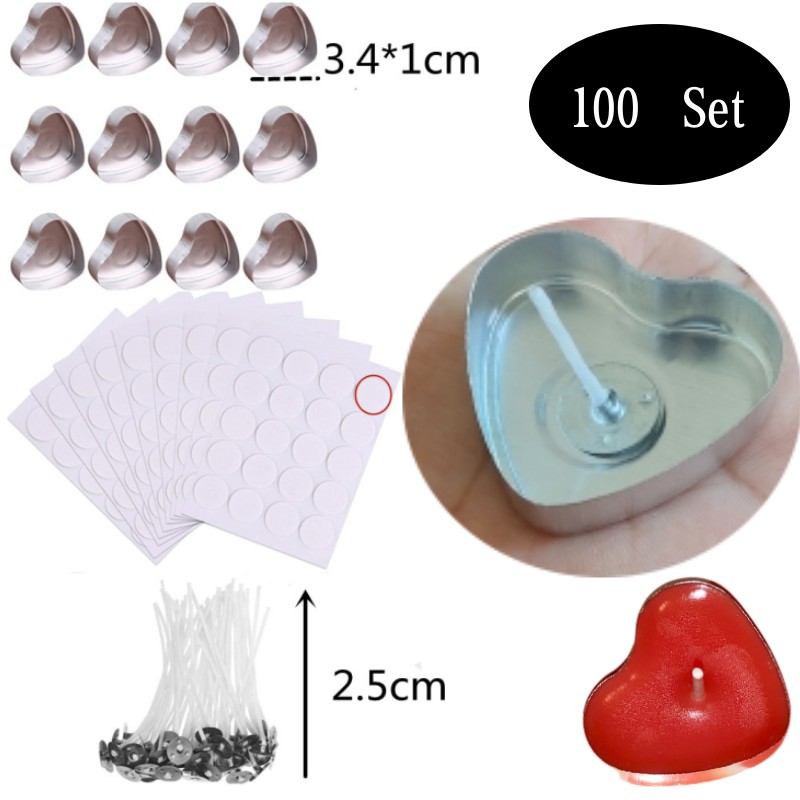 Candle Making Kit Wholesale - 100 zestawów w kształcie serca Puste