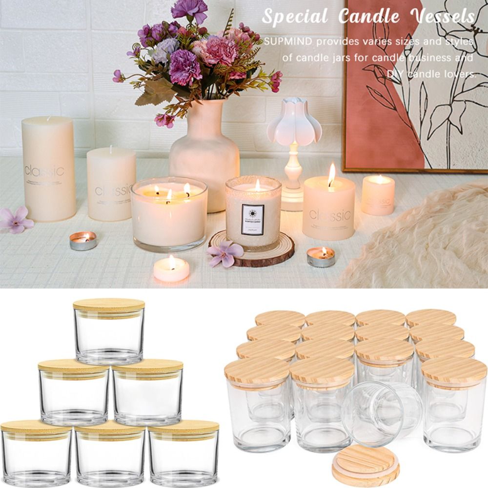 Candle Making Glass Jars - Świeca w szklanym przezroczystym opakowaniu słoiki
