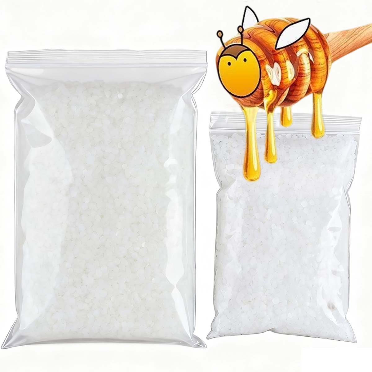 Candle Making Kit Beeswax - 200g-1000g Biały Wosk Pszczeli Czysty Naturalny