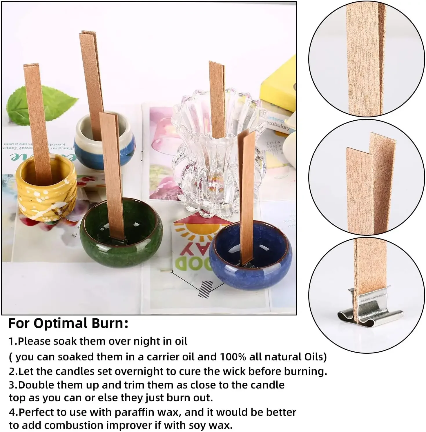 1-5 Sztuk Trzaskających Drewni – Wood Wick Crackle recenzja i cena