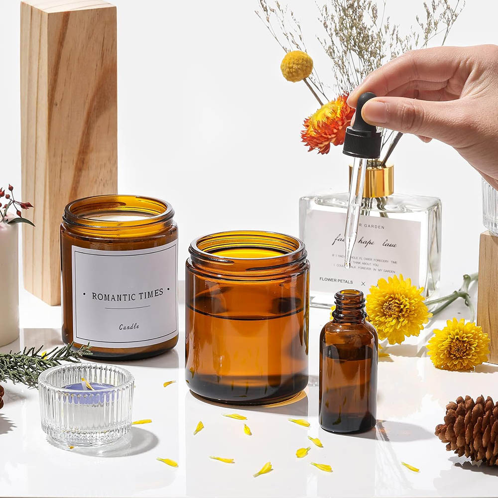 Słoiki z brązowego szkła o poj – Candle Making Glass Jars recenzja i cena