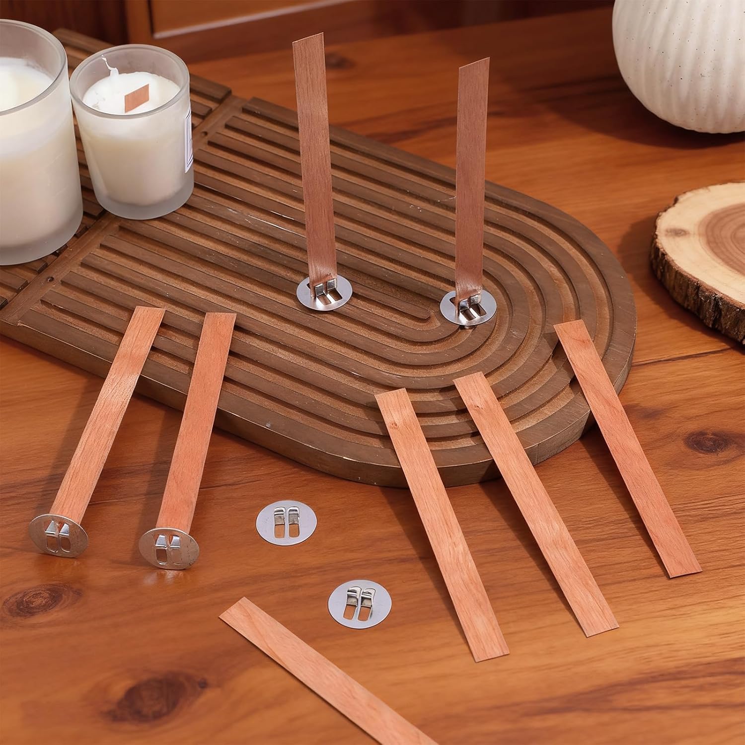 60 szt. Drewnianych Knotów do  – Candle Making Material recenzja i cena