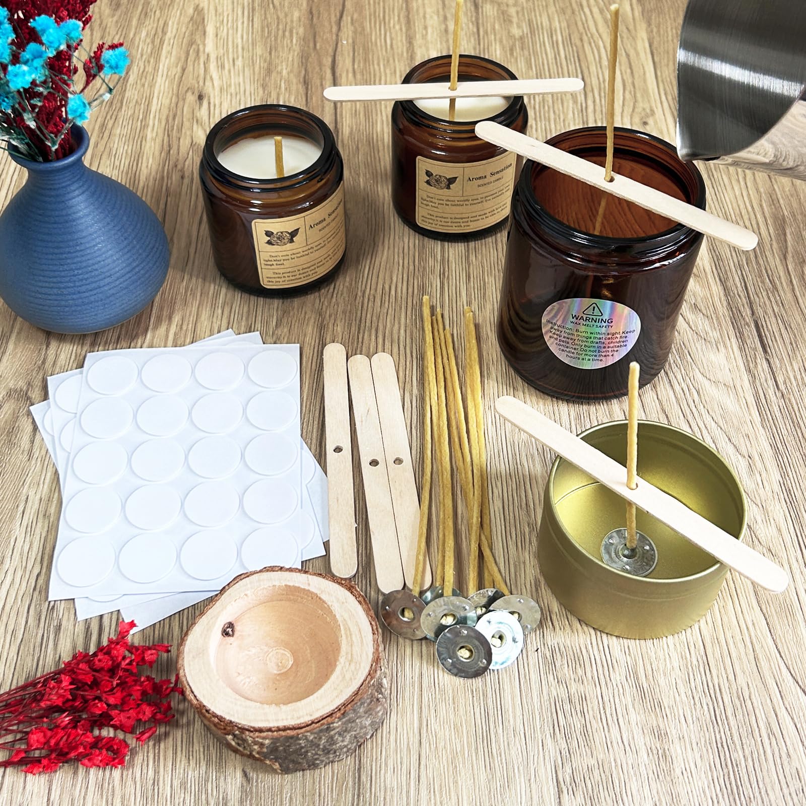 100 sztuk knoty do świec z wos – Candle Making Kit Beeswax recenzja i cena